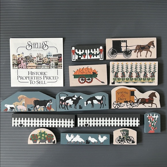 VTG, Shelia's Collectibles 13pcs Amish Farmhouse Decor Set - Picture 1 of 6